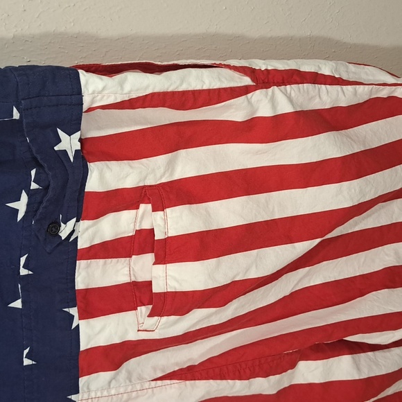 Well Worn L Rodeo Clown Uncle Sam Patriotic Mens Jumpsuit L American Flag Romper - Picture 7 of 14